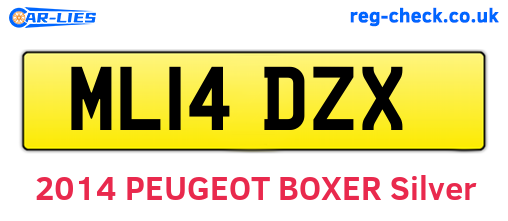 ML14DZX are the vehicle registration plates.
