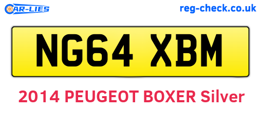 NG64XBM are the vehicle registration plates.