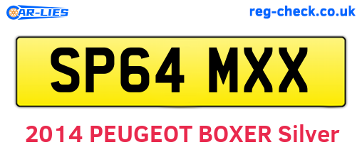 SP64MXX are the vehicle registration plates.