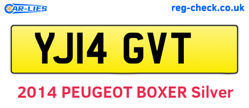 YJ14GVT are the vehicle registration plates.