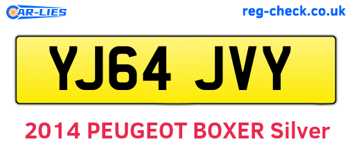 YJ64JVY are the vehicle registration plates.