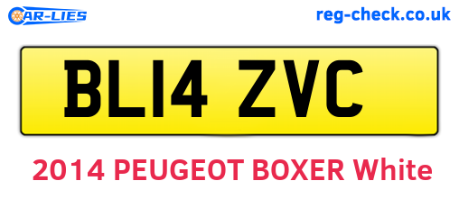 BL14ZVC are the vehicle registration plates.