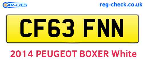 CF63FNN are the vehicle registration plates.