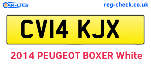 CV14KJX are the vehicle registration plates.