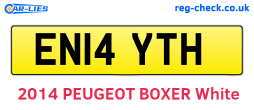 EN14YTH are the vehicle registration plates.