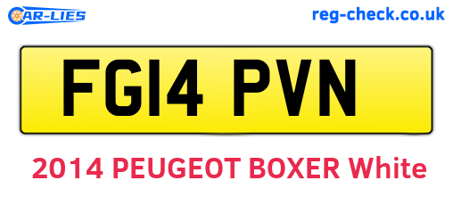 FG14PVN are the vehicle registration plates.