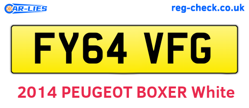 FY64VFG are the vehicle registration plates.