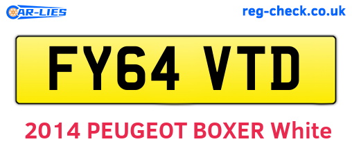 FY64VTD are the vehicle registration plates.