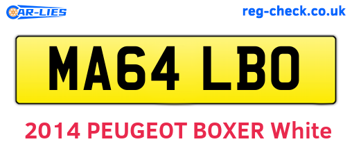 MA64LBO are the vehicle registration plates.