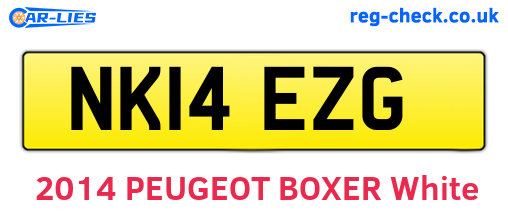 NK14EZG are the vehicle registration plates.