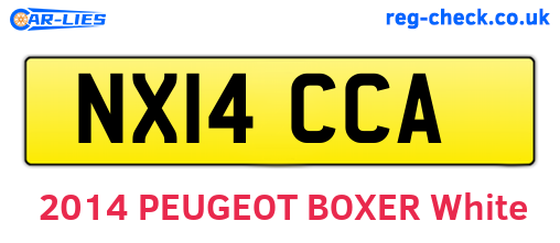 NX14CCA are the vehicle registration plates.