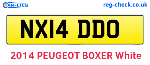 NX14DDO are the vehicle registration plates.