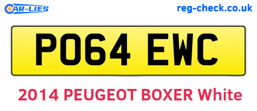 PO64EWC are the vehicle registration plates.