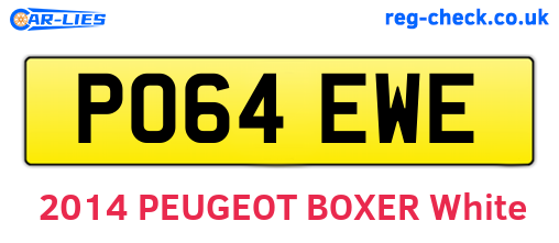 PO64EWE are the vehicle registration plates.