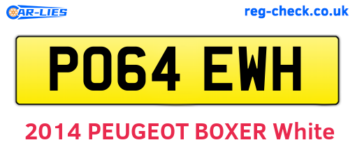 PO64EWH are the vehicle registration plates.