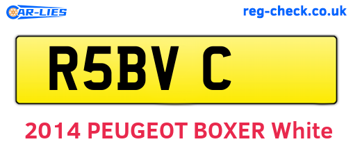 R5BVC are the vehicle registration plates.