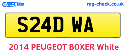 S24DWA are the vehicle registration plates.