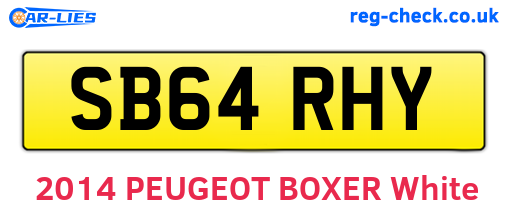 SB64RHY are the vehicle registration plates.
