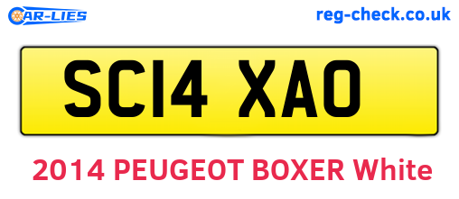 SC14XAO are the vehicle registration plates.