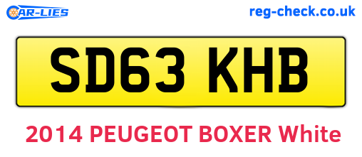 SD63KHB are the vehicle registration plates.