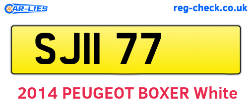 SJI177 are the vehicle registration plates.