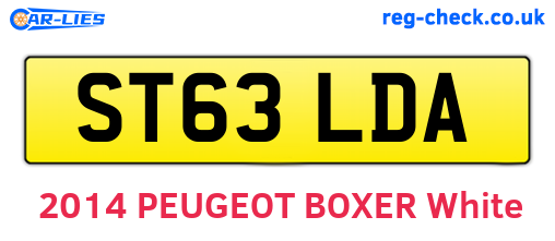 ST63LDA are the vehicle registration plates.