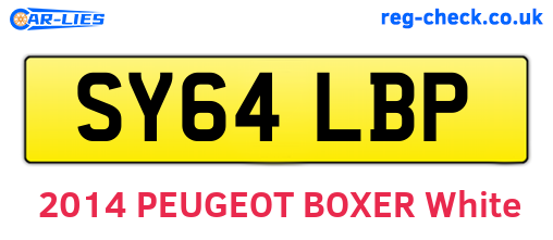 SY64LBP are the vehicle registration plates.
