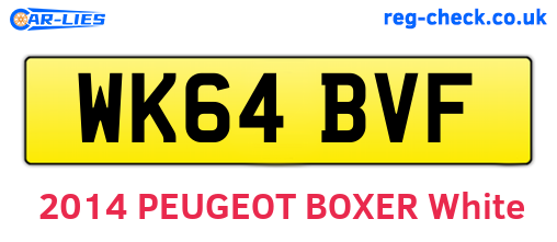 WK64BVF are the vehicle registration plates.