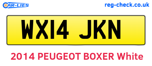 WX14JKN are the vehicle registration plates.