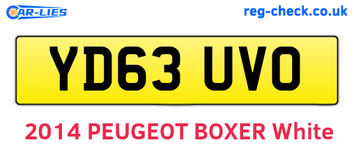 YD63UVO are the vehicle registration plates.