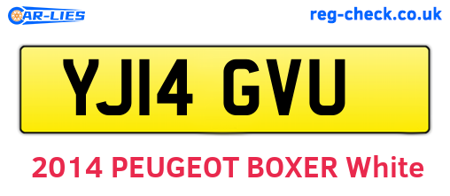 YJ14GVU are the vehicle registration plates.