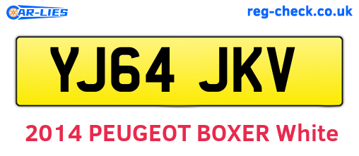 YJ64JKV are the vehicle registration plates.