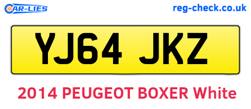 YJ64JKZ are the vehicle registration plates.