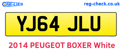 YJ64JLU are the vehicle registration plates.