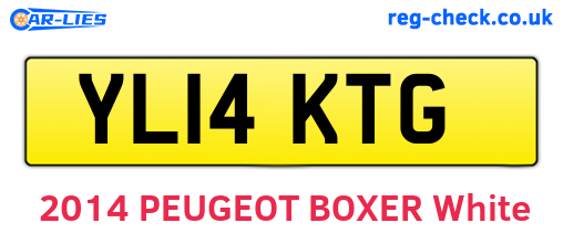 YL14KTG are the vehicle registration plates.