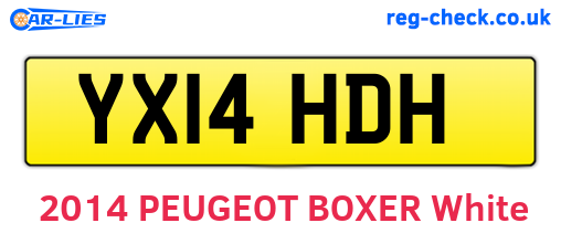 YX14HDH are the vehicle registration plates.