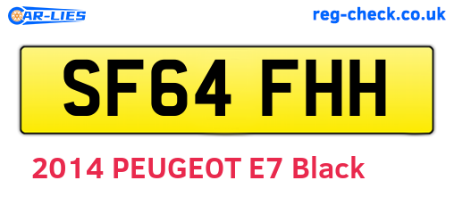 SF64FHH are the vehicle registration plates.