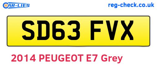 SD63FVX are the vehicle registration plates.