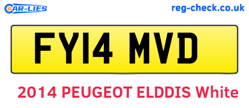 FY14MVD are the vehicle registration plates.