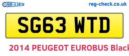 SG63WTD are the vehicle registration plates.