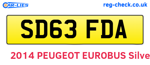 SD63FDA are the vehicle registration plates.