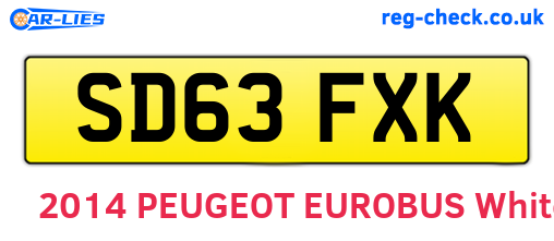 SD63FXK are the vehicle registration plates.