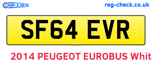 SF64EVR are the vehicle registration plates.