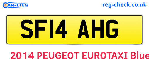 SF14AHG are the vehicle registration plates.