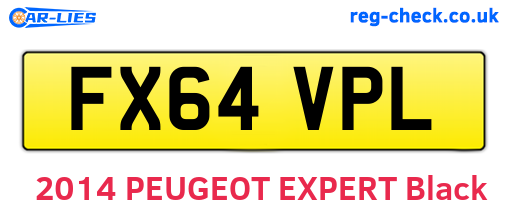 FX64VPL are the vehicle registration plates.