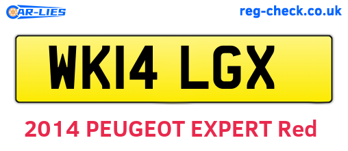 WK14LGX are the vehicle registration plates.