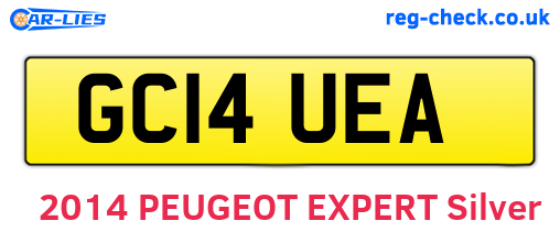GC14UEA are the vehicle registration plates.