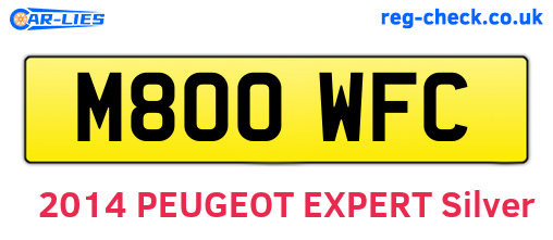 M800WFC are the vehicle registration plates.