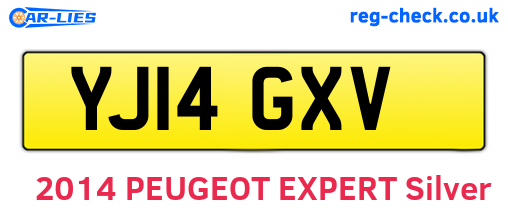 YJ14GXV are the vehicle registration plates.