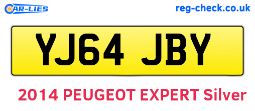YJ64JBY are the vehicle registration plates.